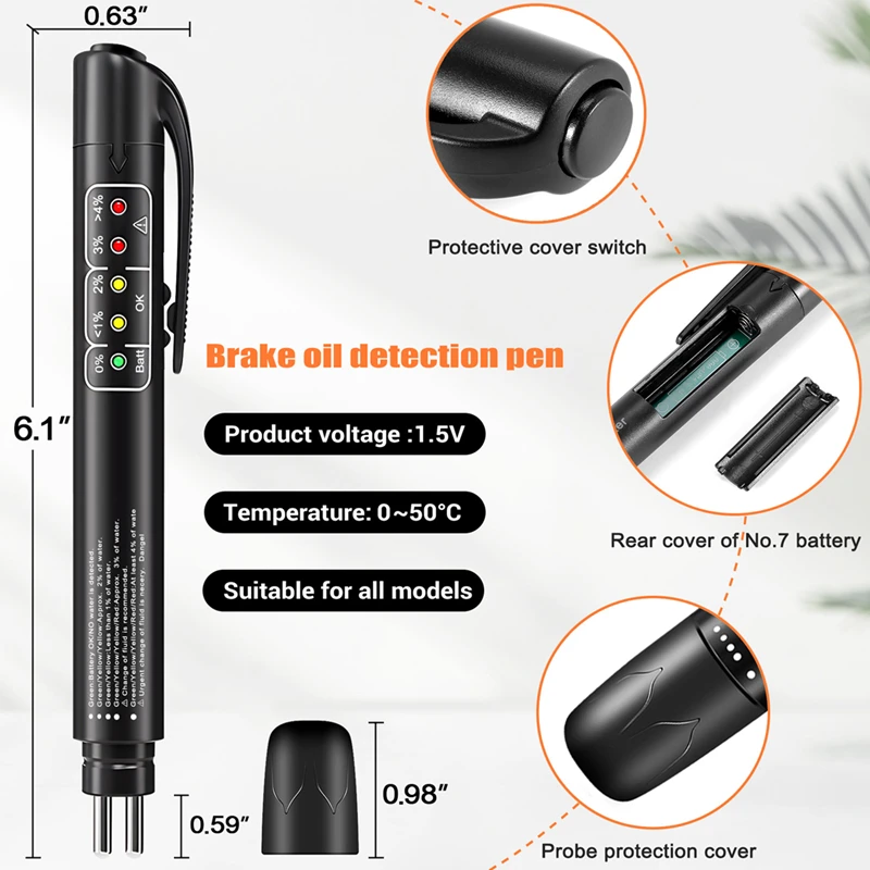 Тестер тормозной жидкости электронная ручка для многобрендового автомобиля