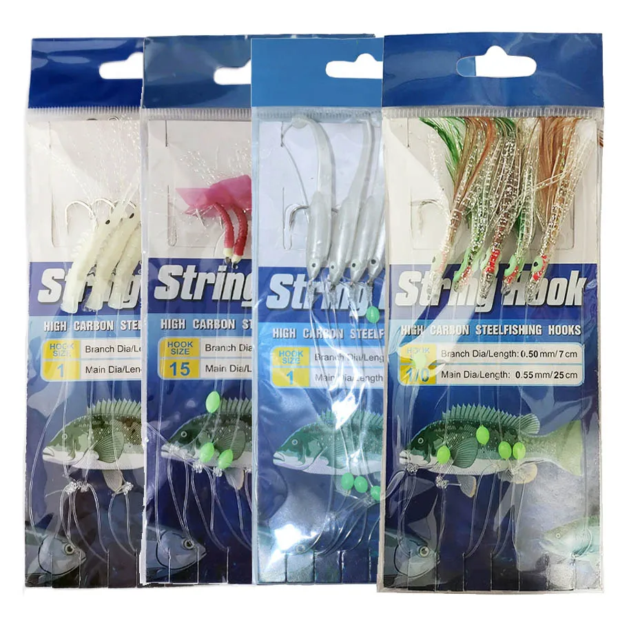 4 шт./упаковка рыболовные крючки с шарикоподшипником