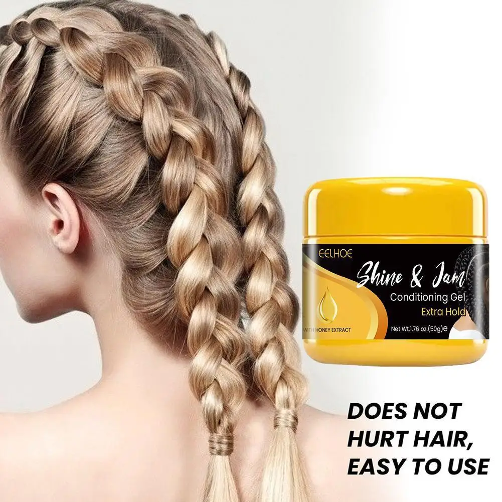 

50g Hair Braiding Gel Styling Waxes Cream Long Lasting Strong Hold Styling Anti-Frizz Wax Dreadlocks Pomade Beauty Twist Ca B0Y1