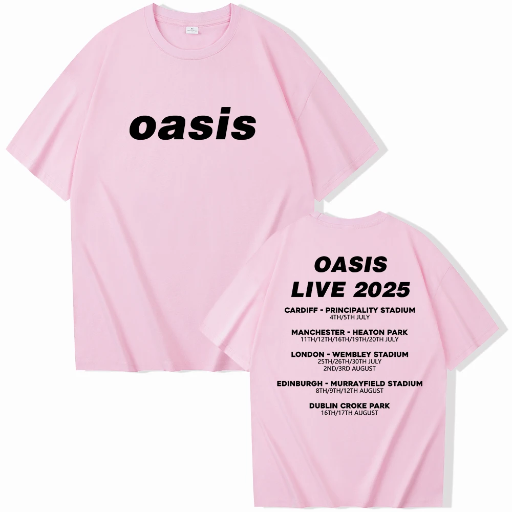 Футболка с круглым вырезом и коротким рукавом oasis live 25 tour 2025