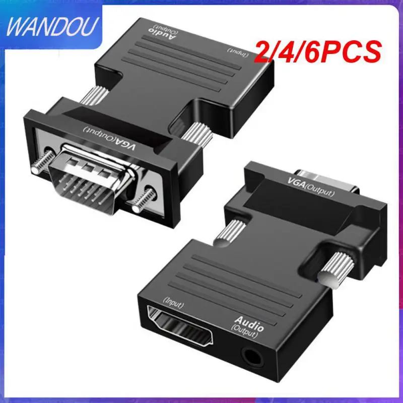 

2/4/6PCS HDMI-compatible Vga To HDMI-compatible Video Audio Converter For Pc Laptop HDMI-compatible To Vga Adapter 1080p Hd