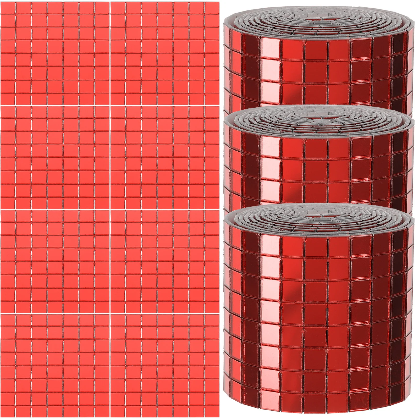 

6 Rolls Self Adhesive Mosaic Tiles Glass Mirror Mosaic Tiles DIY Mosaic Decals