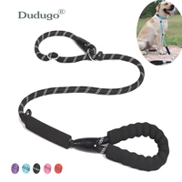 large dog reflective rope dog lead leash 5 color nylon basic leashes medium dog walking big dog collar for labrador rottweiler