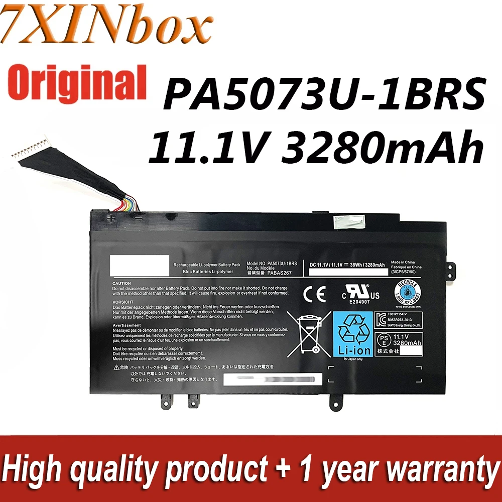 

7XINbox 11.1V 38Wh 3280mAh PA5073U-1BRS PABAS267 Original Laptop Battery For Toshiba Satellite U925T U920T 01Q/01G/023 Series