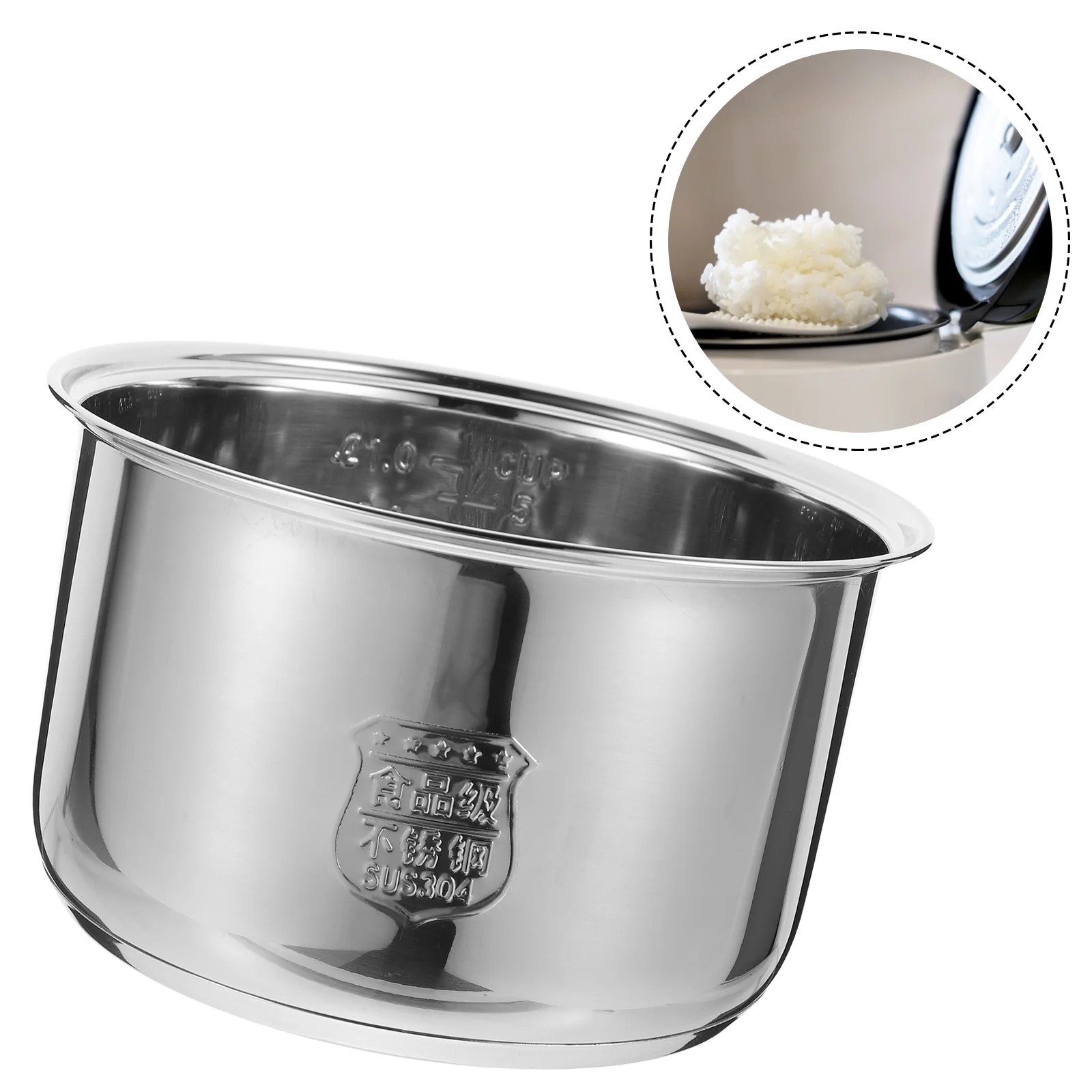 

Stainless Steel Rice Cooker Inner Pot Kitchen Cooker Replacement Inner Supply Rice Cooker Liner