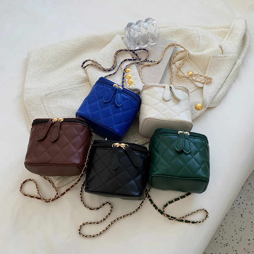 

Роскошная стеганая мини-коробка из искусственной кожи, женская сумка-слинг через плечо, сумки-ведра 2022, милые сумки-тоуты, Дизайнерские Сумо...