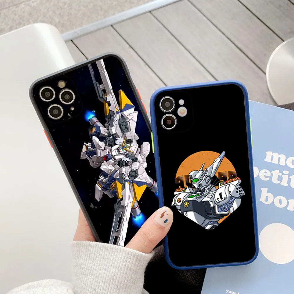 Phone Case For iphone 16 15 14 Pro Max 7 8 Plus 11 12 13 Mini XR XSMax 16Pro 15Plus Super Robot Wars Matte Translucent Cover