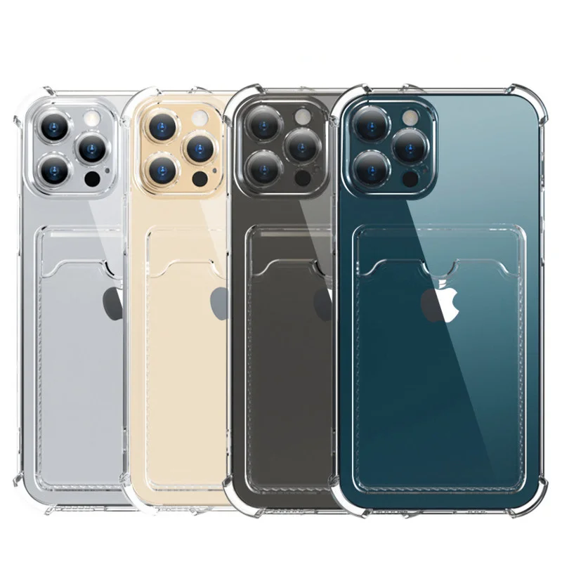 

Mobile Phone Case For Iphone 13 Pro Max Case With Card Pocket Cover Iphone 7 Plus 8 Xs Xr 11 Transparent Shell iphone 12 Mini