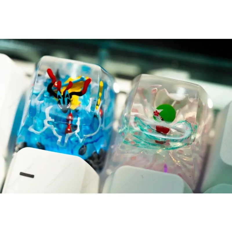 Колпачки для клавиш в стиле аниме Pokemon Pikachu Dragonite индивидуальные прозрачные