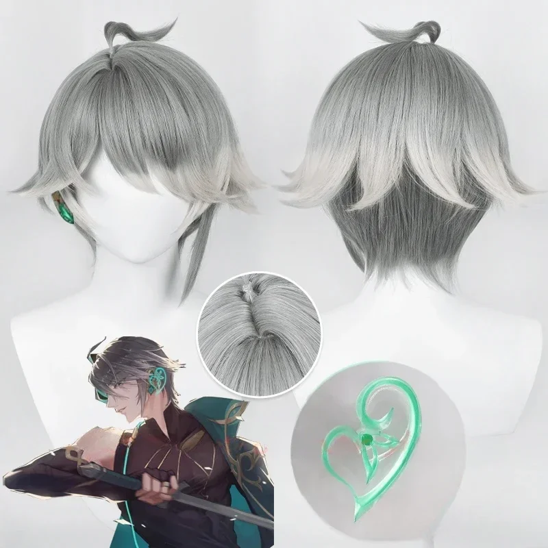 Парик айхайтэм для косплея Game Genshin Impact Sumeru термостойкий синтетический с коротким