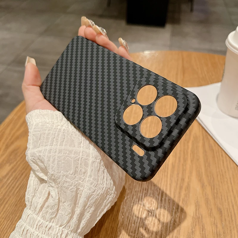 Фото Чехол для Xiaomi 15T, Mi 17T, 15 Pro, 17 Ultra, 15, 13T, 14T Pro, Poco X7, F8, F7 Pro, F6 с узором под карбон/кевлар, жесткий, из углеродного волокна №3