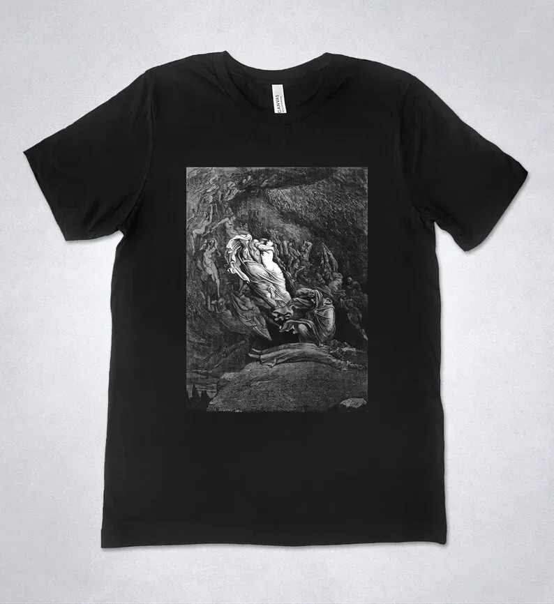 Футболка Gustave Dore-Дикая комедия-Инферно гравировка Густава Дора Данте альгиери Ад