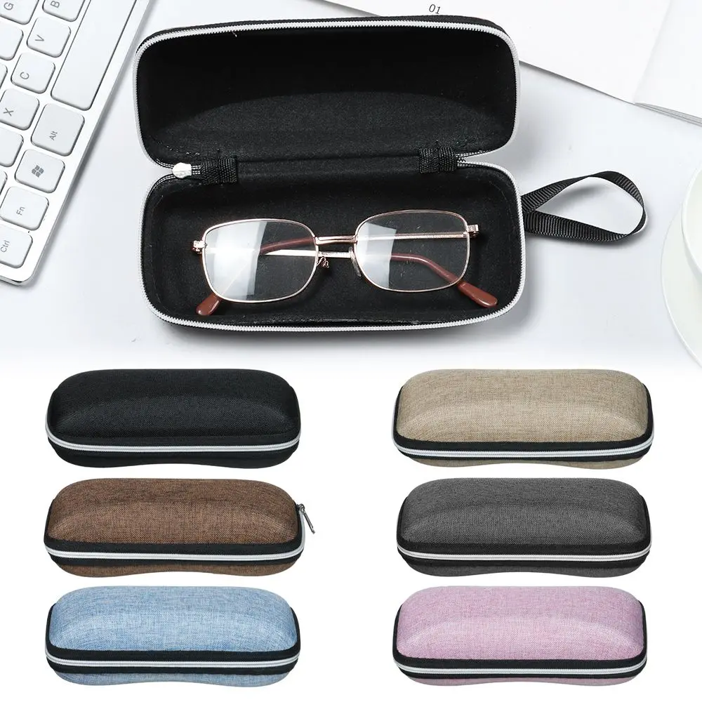 

Hot Sunglasses Box Glasses Pattern Eyewear Box Zipper Closure Simple Style Portable EVA Glasses Protective Box