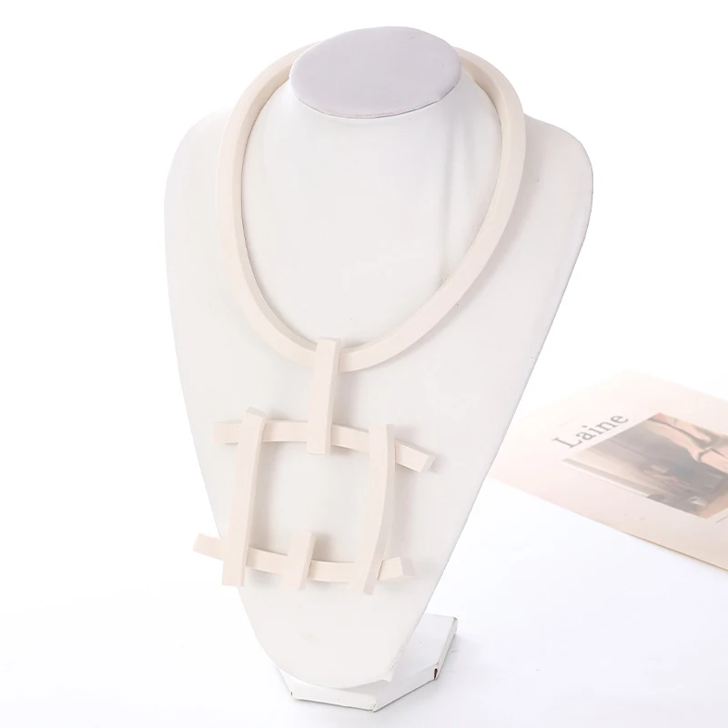 

New Designer Handmade Punk Style Chokers Necklaces Silicone Rubber Unisex Torques Popular Clothes Accessories Unique Necklaces