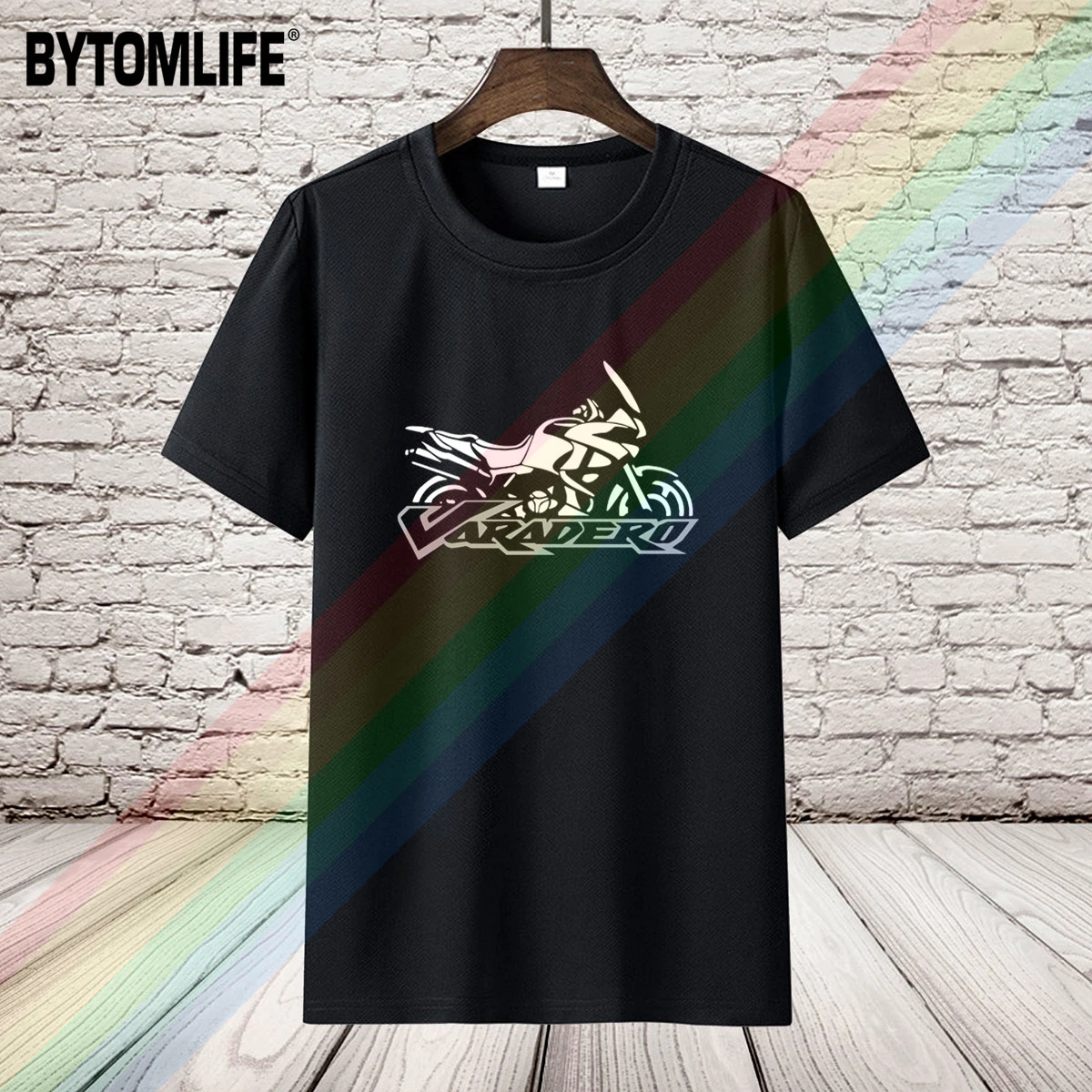 

varadero xl 1000 motorcycle Summer Print Black T Shirt Clothes Popular Shirt Cotton Tees Amazing Short Sleeve Unique Men Tops