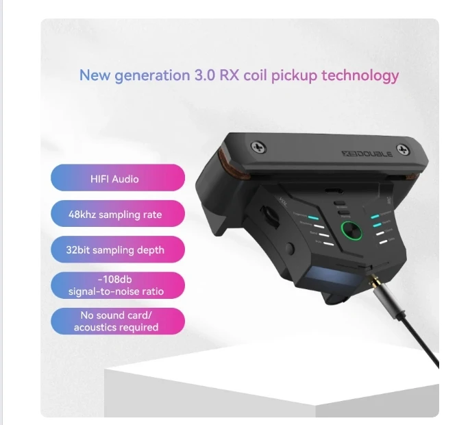 Двойные беспроводные резонансные звукосниматели G0 Pro для гитары