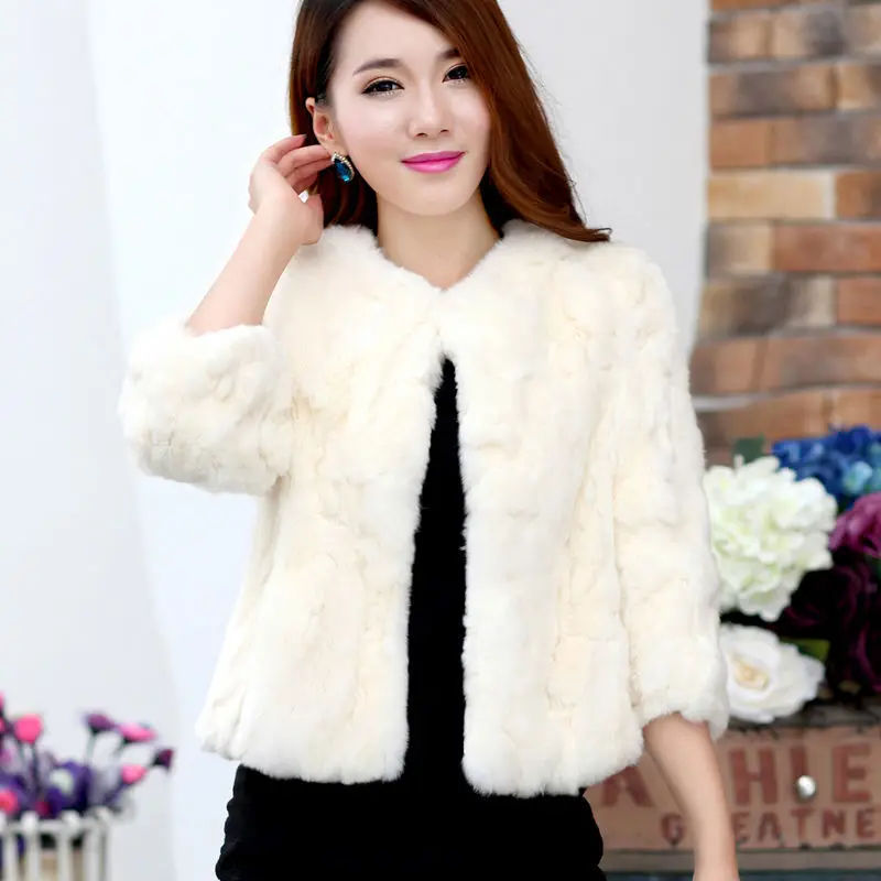 Women 2022 Winter New Fashion Genuine Rex Rabbit Fur Coats Female Casual Warm Natural Fur Jackets Ladies Short Outerwear A150