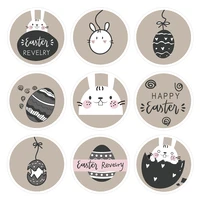 kk150 180pcs easter party gift sealing stickers rabbit self adhesive seal label sticker for easter party kids gift bag decor