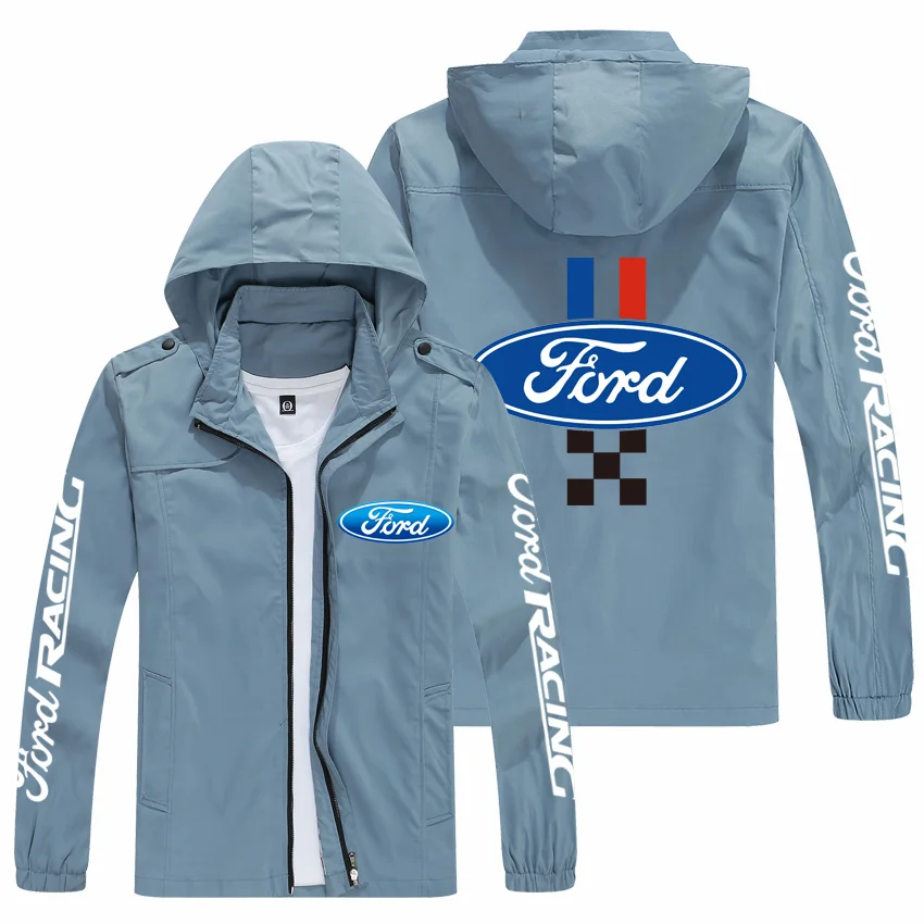

Новинка весна-осень 2022, мужская модель FORD, модная повседневная свободная байкерская куртка с принтом, мужская уличная куртка
