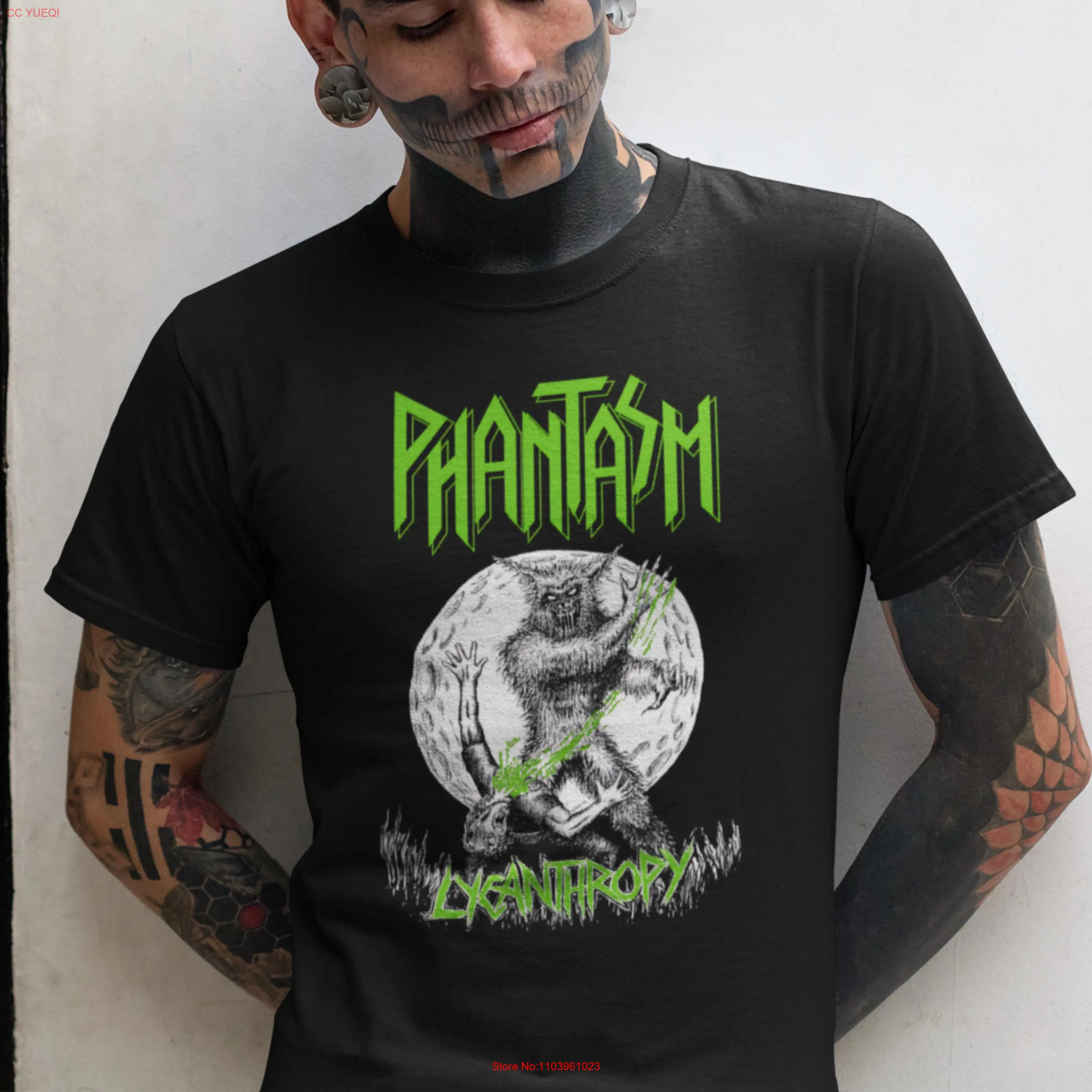 Официальная футболка Phantasm Lycanthropy Band Merch Werewolf Death Metal комфортные цвета ужасов 1717