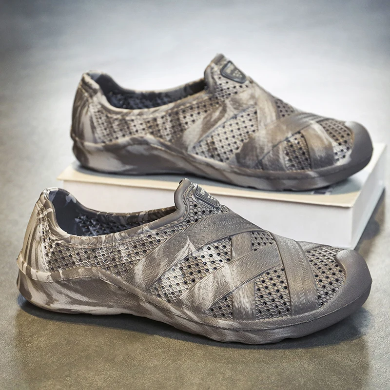 Мужские камуфляжные пляжные сандалии дышащие шлепанцы для воды без застежки