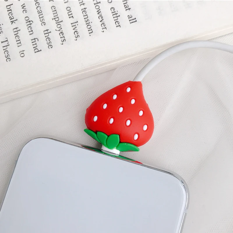 

Cute Usb Cable Bite Charger Wire Organizer Silicone Cable Saver For Iphone Charging Cord Protector Data Line Cable Protection