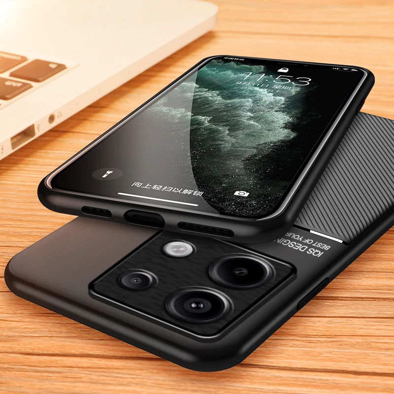 Роскошный оригинальный противоударный чехол Coque для Xiaomi Redmi Note 13Pro + Магнитный Note13