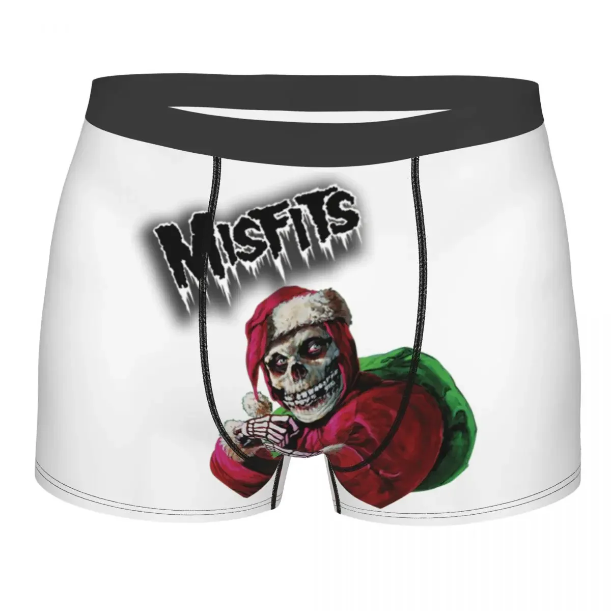 Мужские рождественские трусы-боксеры в стиле рок-панк