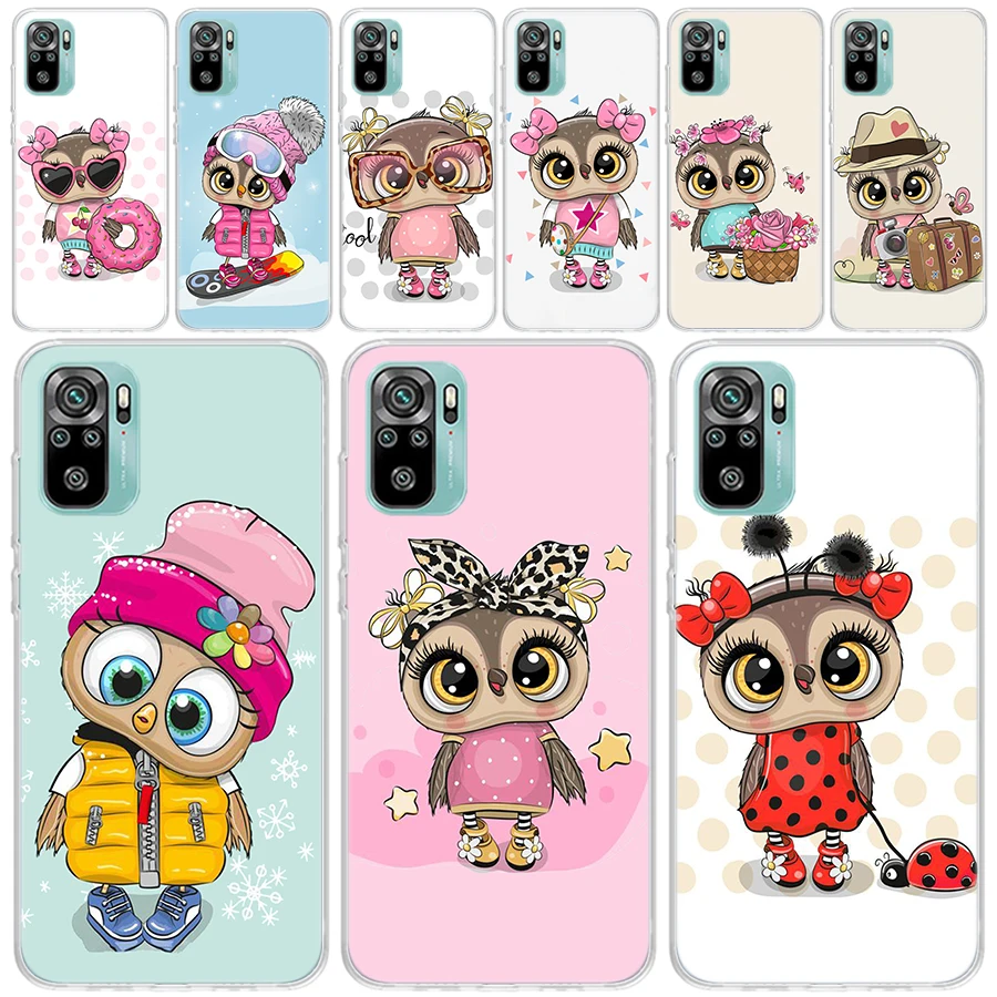 

Cute Owl Hearts Lover Transparent Soft Phone Case for Xiaomi Redmi 9 9A 9C 9T 10 10A 10C 10X 8 8A 7 7A 6 6A K20 Pro K30 K40 Coqu