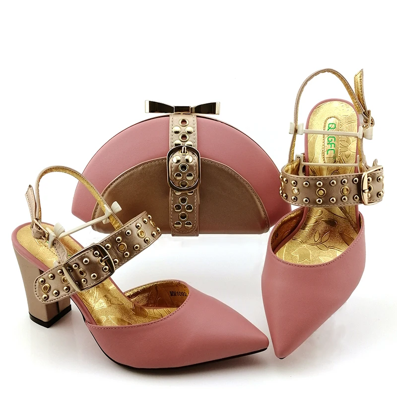 Conjunto de zapatos y bolso de fiesta para mujer, diseño italiano, novedad de 2021