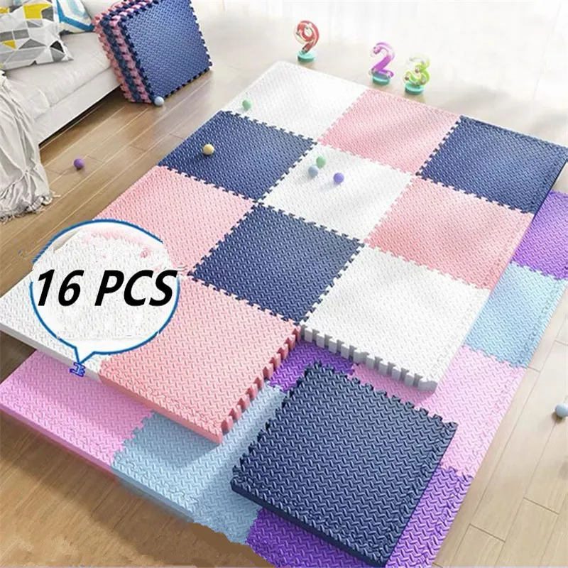 16PCS Play Mats 30x30cm Game Mats Thicke 1 Cm Baby Game Mat Play Mat Tatame Floor Mats Puzzle Mat Baby Foot Mats Baby Playmat