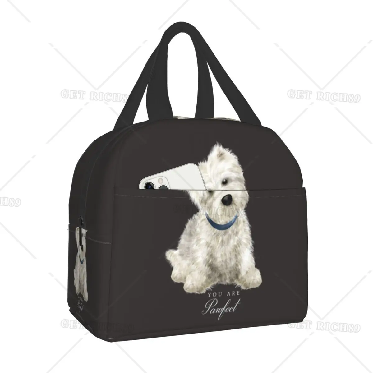 

Портативный Ланч-бокс Westie West Highland White Terrier Dog для женщин, детей, школьный термо-охладитель, теплоизолированный Ланч-бокс