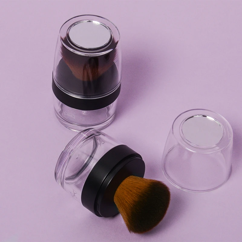 

10g Empty Loose Powder Case With Brush Mirror 3 In 1 Cosmetic Powder Container Bottle Reusable Travel Foundation Makeup Jar