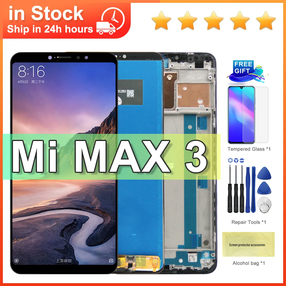ЖК-дисплей 6 9 дюйма для Xiaomi Max3 сенсорный экран с дигитайзером в сборе Mi Max 3 сменный