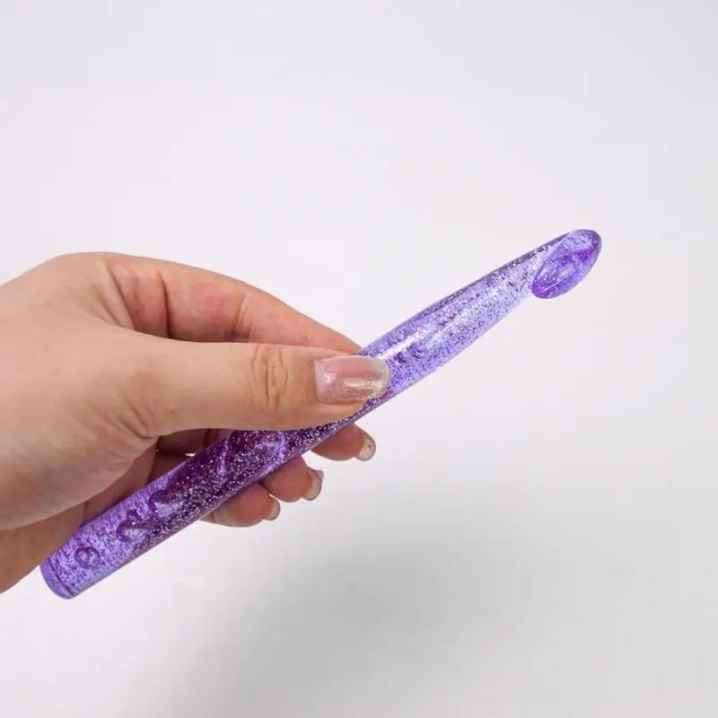 Крючки для вязания 3 размера 15 мм 12 10 игла крючком с блестками и кристаллами