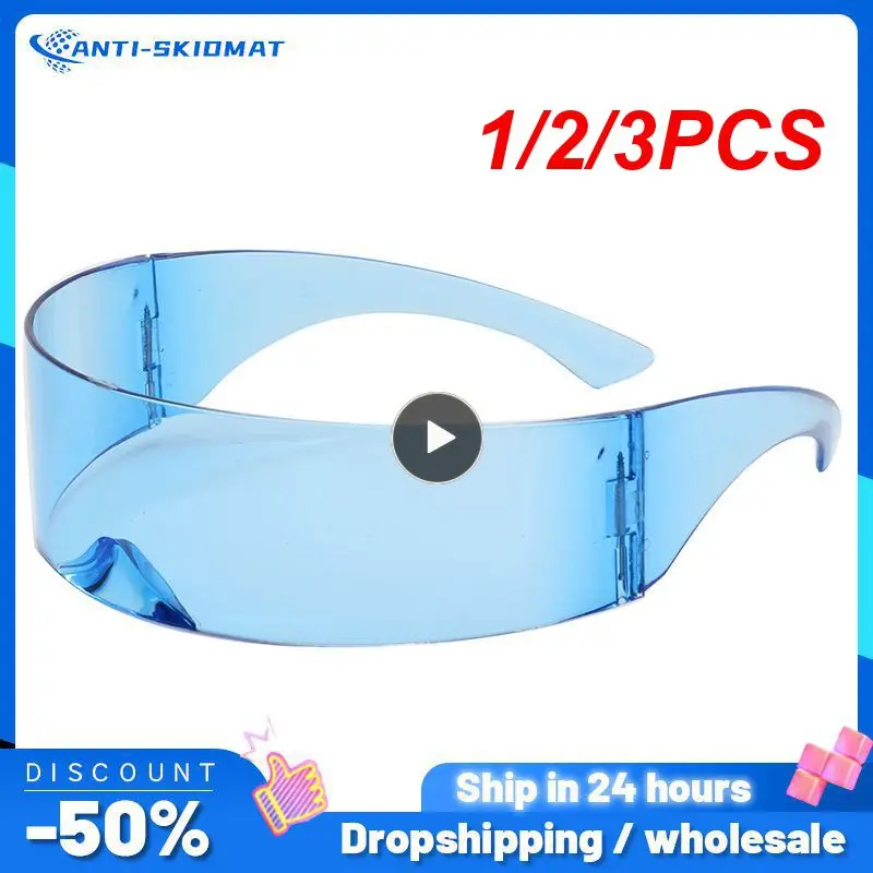 

1/2/3PCS Motorcycle Sunglasses Future Warrior Rimless Retro Sun Glasses Punk UV Protection Eyewear Vintage Gothic Steampunk