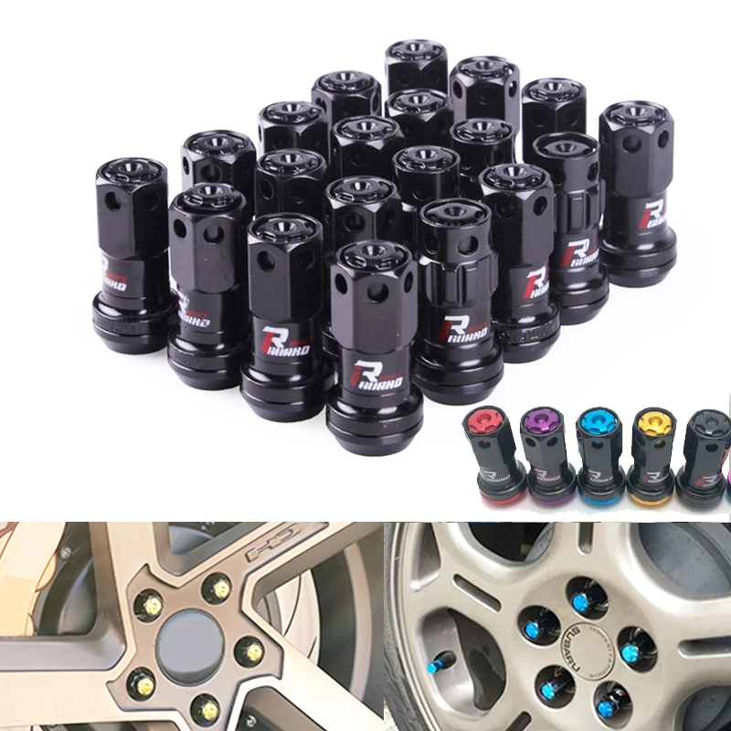 

High quality R40 Style Steel Racing Wheel Lug Nuts Racing composite Lock Lug Nuts with Security Key M12x1.5/1.25
