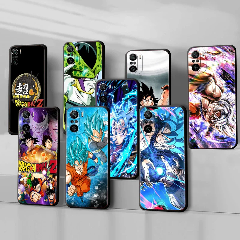 

Super Saiyan Dragon Ball Case For Xiaomi Redmi Note 9S 9 8 10 Pro 11 7 8T 9C K40 7 9Pro Black TPU Soft Phone Cover Shell