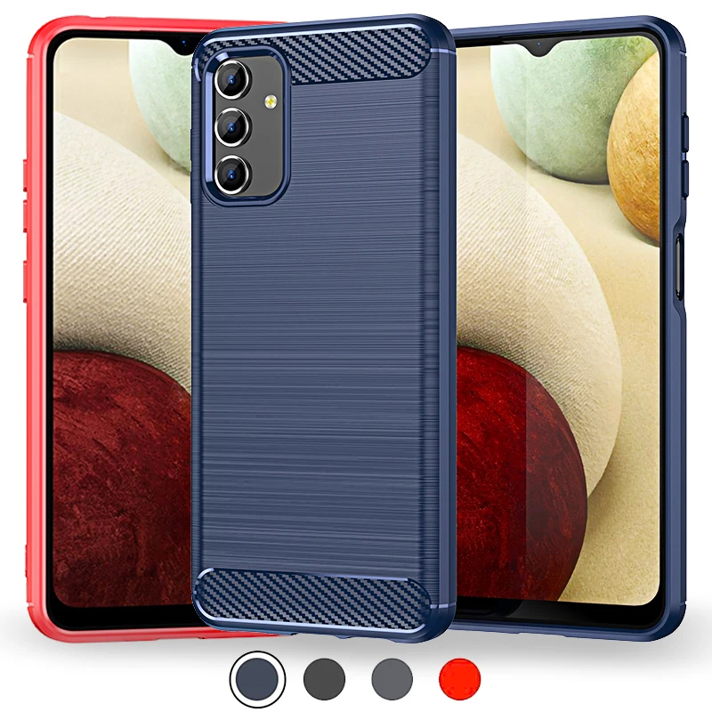 

For Samsung Galaxy A13 A12 M12 A10 M10 A10E A11 M11 A10S M01S Phone Case Brushed Carbon Fiber Texture Flexible TPU Shockproof