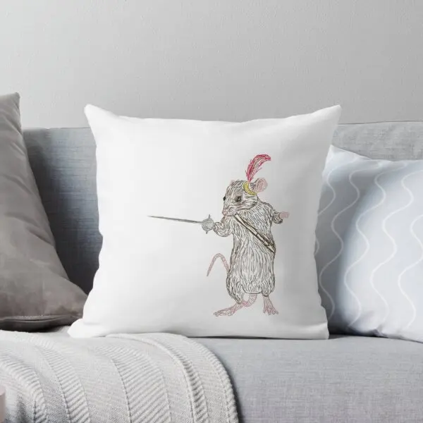 

Narnia Reepicheep The Bravest Of Mice Printing Throw Pillow Cover Comfort Sofa Case Hotel Wedding Throw Pillows not include