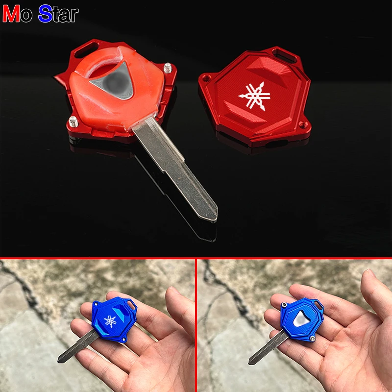 

YA CNC Motorcycle Key Case Cover Shell Badge Keychain For YAMAHA YZF R6 R1 R3 R7 XJR1300 FJR1300 MT03 MT09 MT07 XJ6 TMax FZ6 FZ1