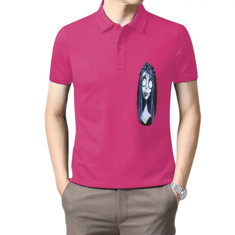 

Golf wear men Corpse Bride Miss Emily Corpse Fashion Man Big Awesome 100 Cotton Short Sleeves Print polo t shirt for men