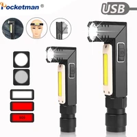 powerful led flashlight 90 degree rotatable lamp head handfree clip flashlight work light waterproof torch led torch with magnet