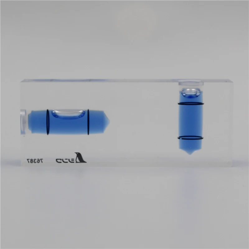 SHINWA Полностью прозрачная цельная акриловая Т-образная синяя линейка уровня воды