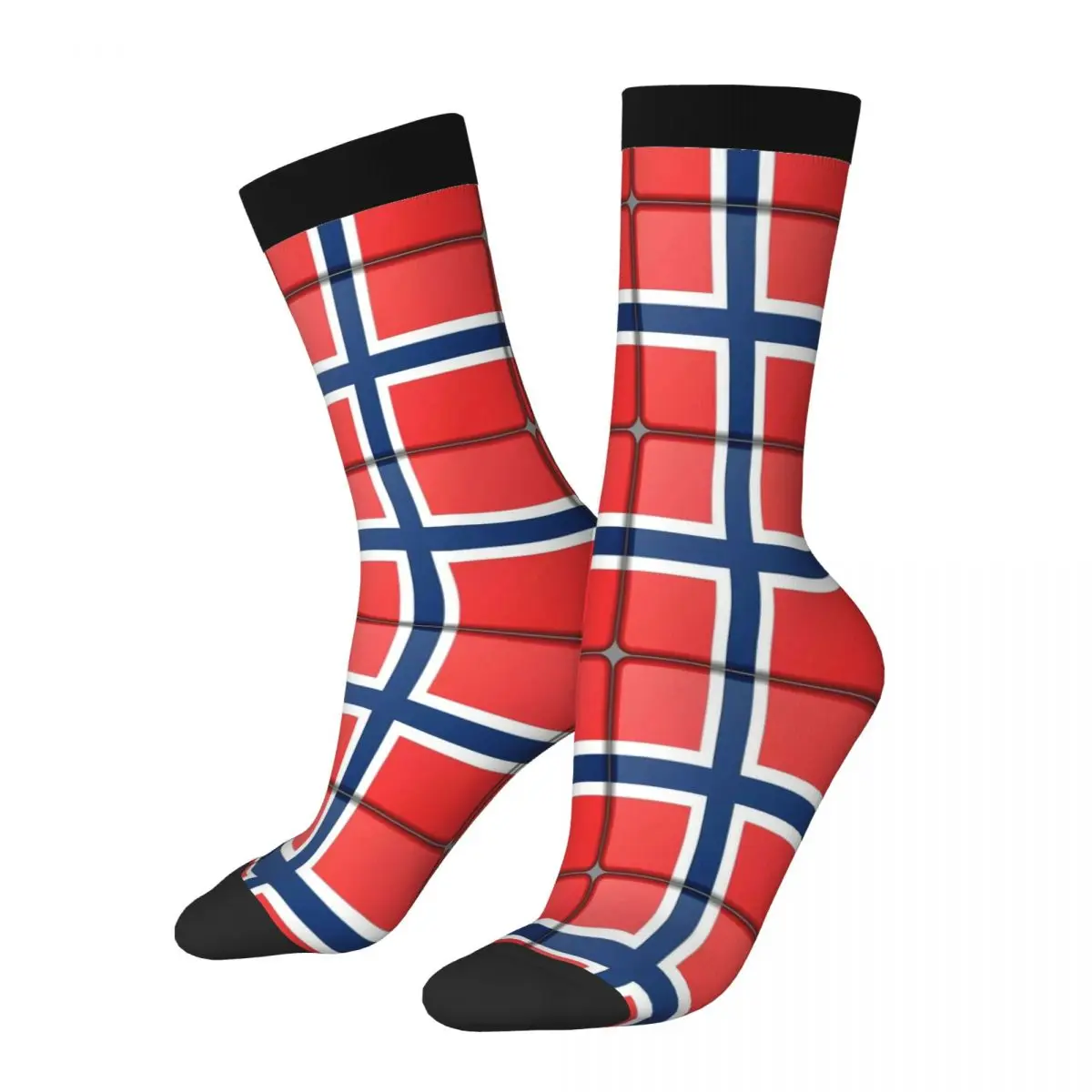 

Crazy compression Country Sign Sock for Men Hip Hop Harajuku Norway Flag Happy Quality Pattern Boys Crew Sock Casual Gift