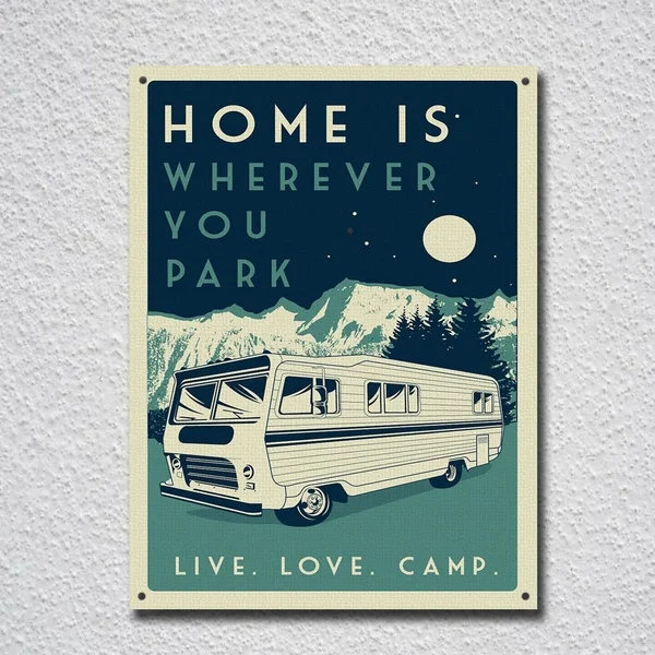 

Vintage Retro Style Get Camper Image Tin Sign Metal Sign Metal Poster Metal Decor Metal Painting Wall Sticker Wall Sign