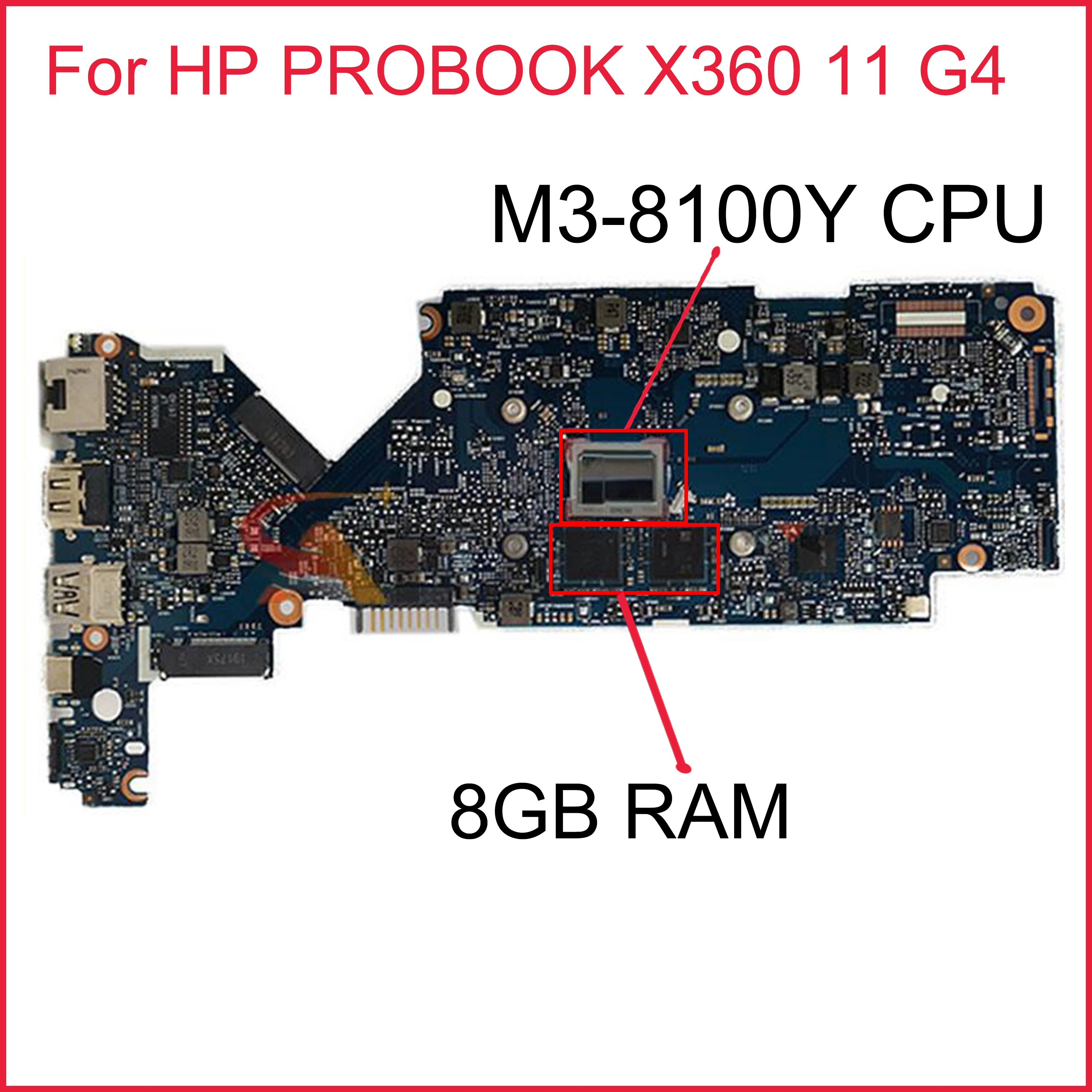 

Материнская плата AKEMY для ноутбука PROBOOK X360, 11, G4, системная плата 6050A3018901-MB-A01 L58568-601 8 ГБ, протестирована 100%