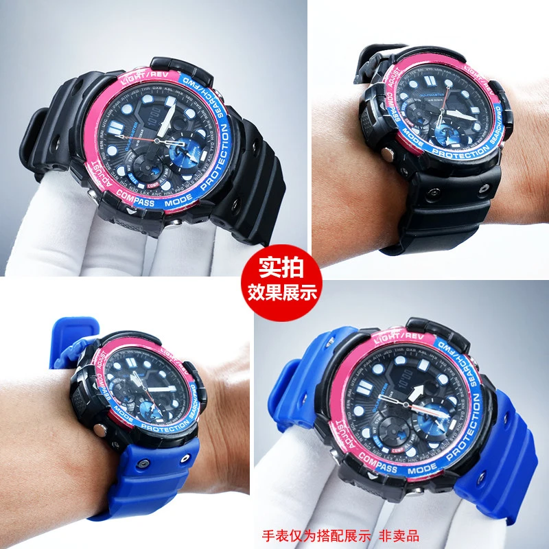 Фото Ремешок для часов GN1000 GN-1000 из ТПУ-смолы и силикона для Casio Marine Series GN-1000/GB/MB, мужской сменный браслет №3