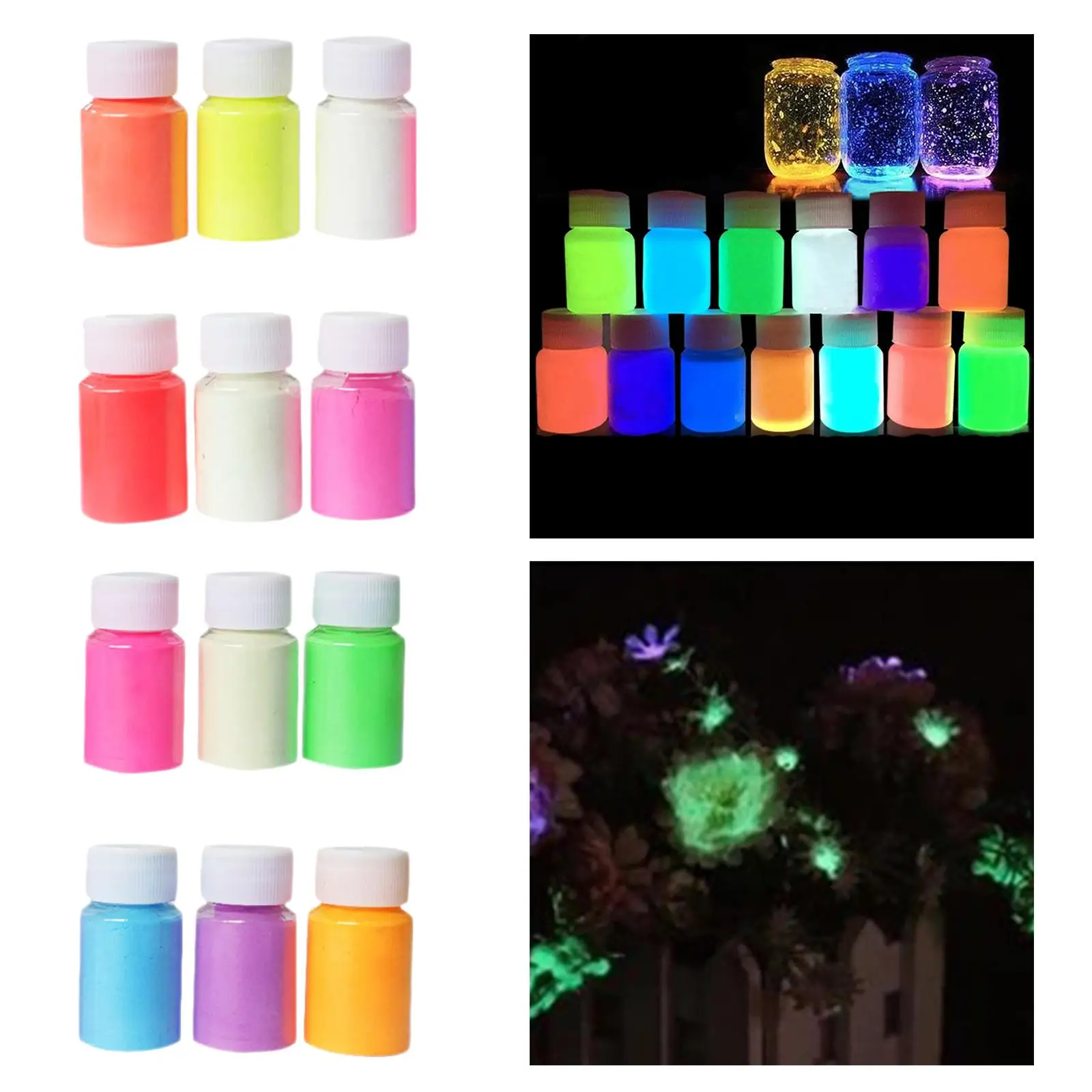 

Glow in The Dark Pigment Powder Luminous Powders Nail Art Craft Epoxy Resin
