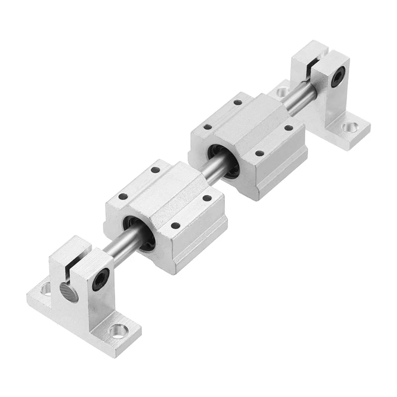 2 шт. 8 мм x 150 направляющая вала линейного перемещения с 4 подшипниками и опорами